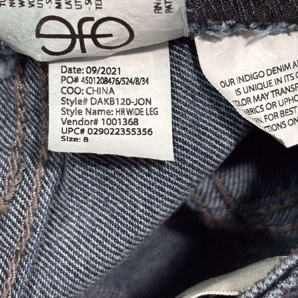 Anne Klein Wide Leg Jeans Womens Size 8 28x30 Blue Denim High Waist - Picture 10 of 10